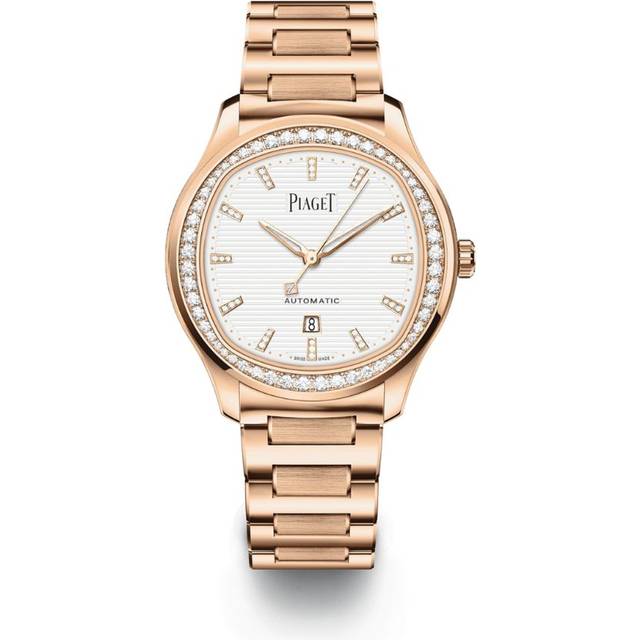 Piaget Rose Gold and Diamond Polo Date Watch - 36mm