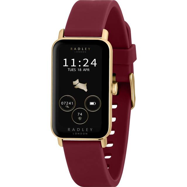 Radley Ladies Series 21 Smart Cranberry Red Lozenge Silicone Strap Watch, Multi, Women - Print