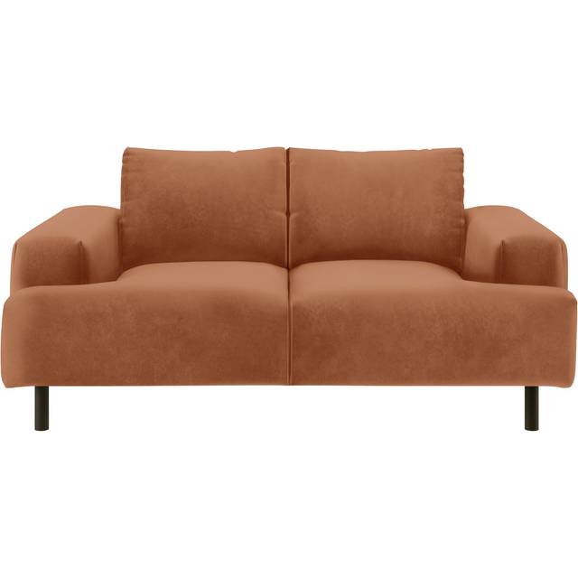 Habitat Julien Velvet 2 Seater Sofa - Orange