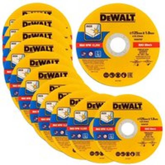 "Dewalt 125mm 5.5"" 1mm Thin INOX Metal Cutting Disc 22mm Bore Flat Disc X 12 Pack"