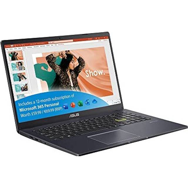 Vivobook 15 E510MA 156 Full HD Laptop Intel Celeron N4020 4GB RAM 64GB eMMC Windows 11 with Microsoft Office 365 included Blue