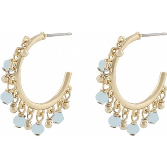 Harper charm ring ear Gold light blue