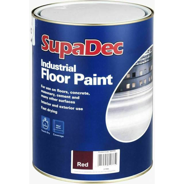 Industrial Interior Exterior & Other Surfaces Floor Paint Tile Red 5L