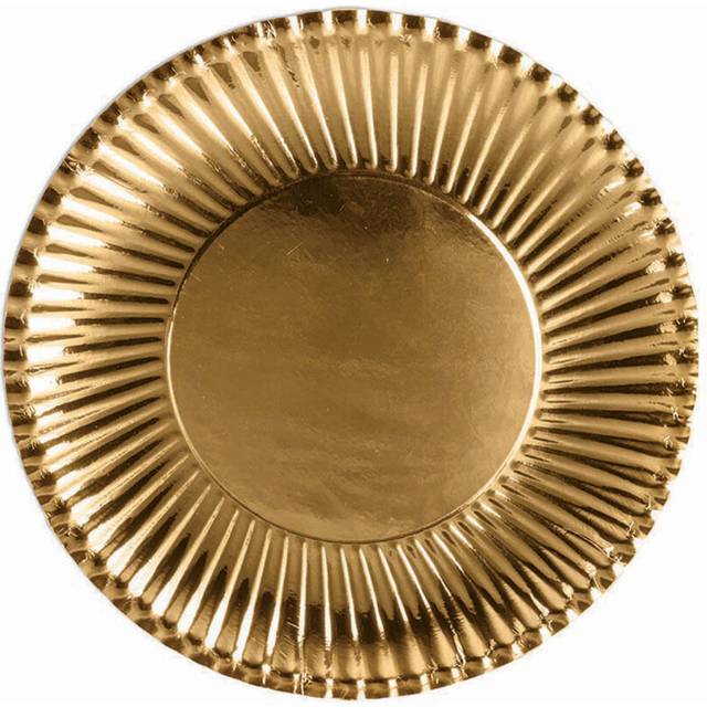 Bristol Novelty Paper Disposable Plates (Pack of 10) (18cm) - Gold
