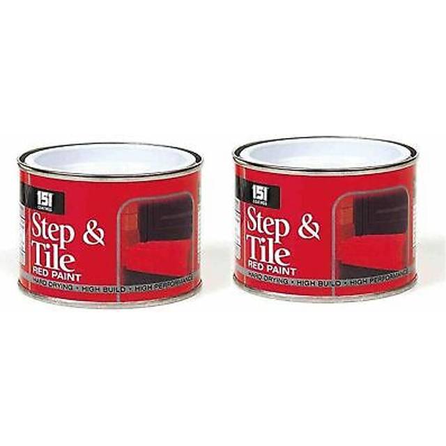 SDMAX 151 Coatings 2 X Step & Tile Red Paint Gloss - 180ml, Wood, Metal Concrete Top Coat, Versatile Surface Compatibility, Indoor Outdoor, Tough And