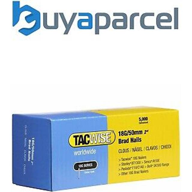 Tacwise Brad Nail Strip 50mm 18g (5000 Pack) in Chrome