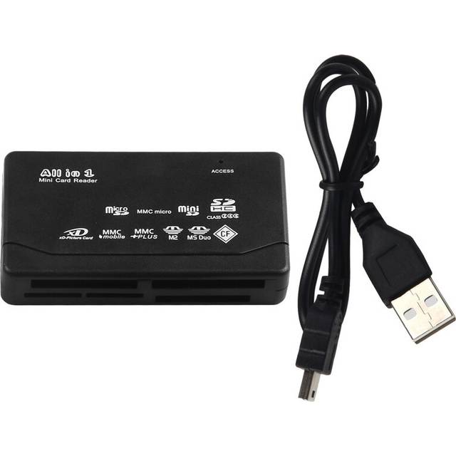 External USB 2.0 Card Reader Password Box Camera Card Reader Fast Data Transmission Speed SD TF CF XD MS MMC Memory Card Adapter