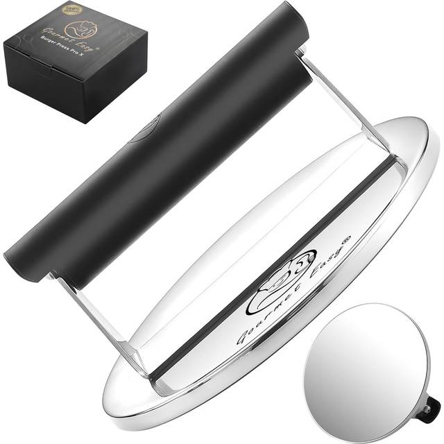 Gourmet Easy Stainless Steel Smash Burger Press - Silver, Silver