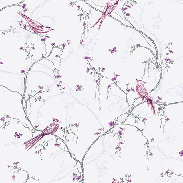 Superfresco Easy Songbird Lilac Wallpaper - Purple - 0.1 x 52 x 1000cm