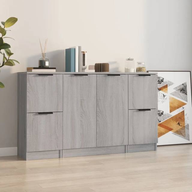 Krissie 60Cm Wide Sideboard - Grey (70cm H X 60cm W X 30cm D)