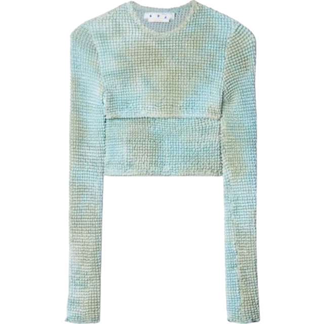 OFF WHITE Tie-Die Cut-Out Top - Blue