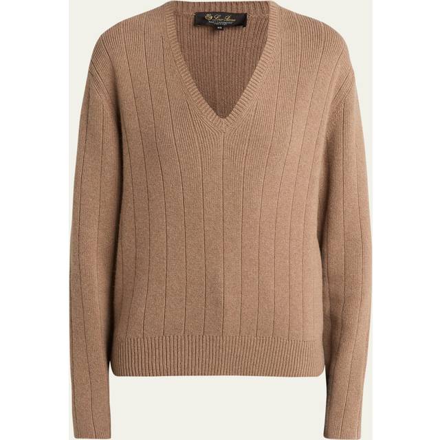 Cervatto V-Neck Baby Cashmere Sweater - NUTMEG SEE MEL - 40 IT (4 US)