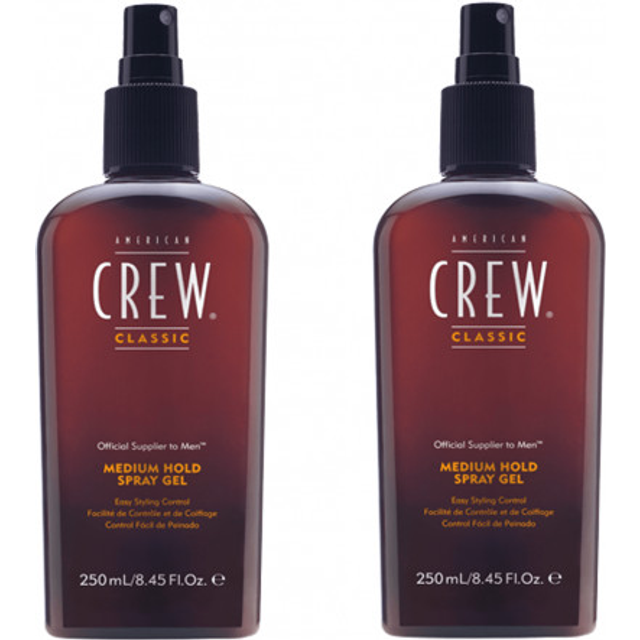 American Crew Medium Hold Spray Gel 250ml x2