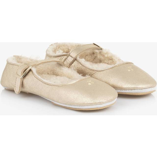 Bonpoint Kids Gold Gavina Mary Jane Ballerina Flats - 032Z Or Blanc - EU 29