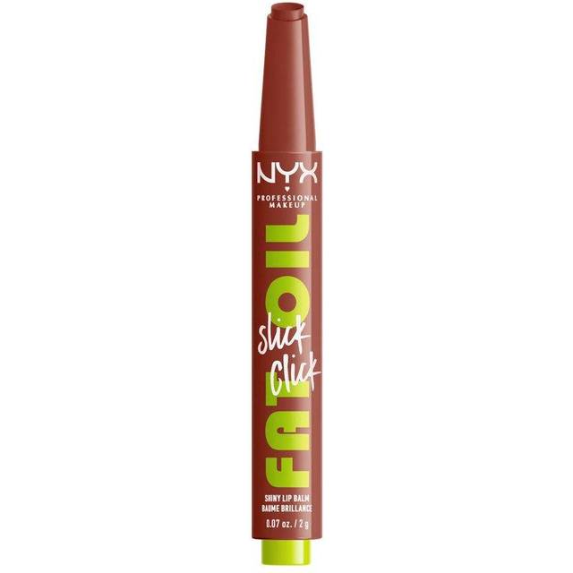 NYX Professional Makeup Närande läppstift för maximal färg, vård och fukt, med avokado, hallonolja och moltbärsolja, vegansk formel, Fat Oil Slick Click, länk in my Bio
