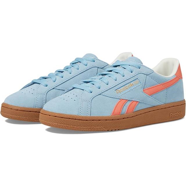 Reebok Classics Blue & Pink Club C Grounds UK Sneakers - Softblue/Supercharge - US 5.5