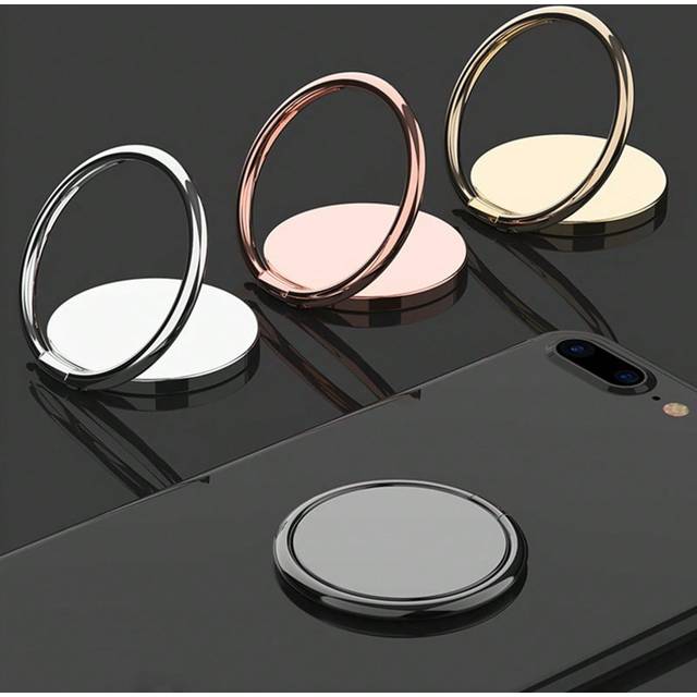 SHEIN 360Â° Rotatable Magnetic Metal Ring Holder, 1pc Compatible With IPhone, Android Phone, Gift For Birthday, Family, Friends Finger Ring Holder, Phone Gr