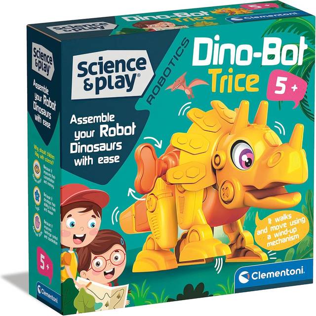 Clementoni Science & Play - Dino Bot Triceratops, Robot för Barn 5-7 år - 75074