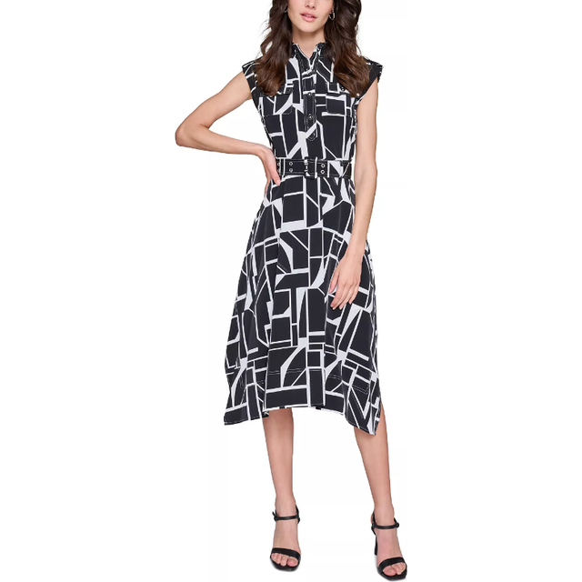 Karl Lagerfeld Belted Midi Dress