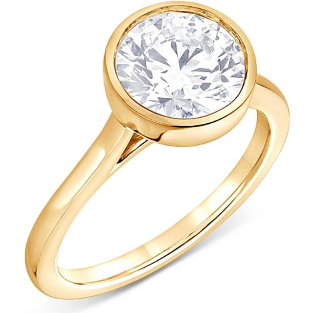Bloomingdale's Fine Collection Certified Lab Grown Diamond Bezel Engagement Ring in 18K Yellow Gold, 2.0 ct. t. w.