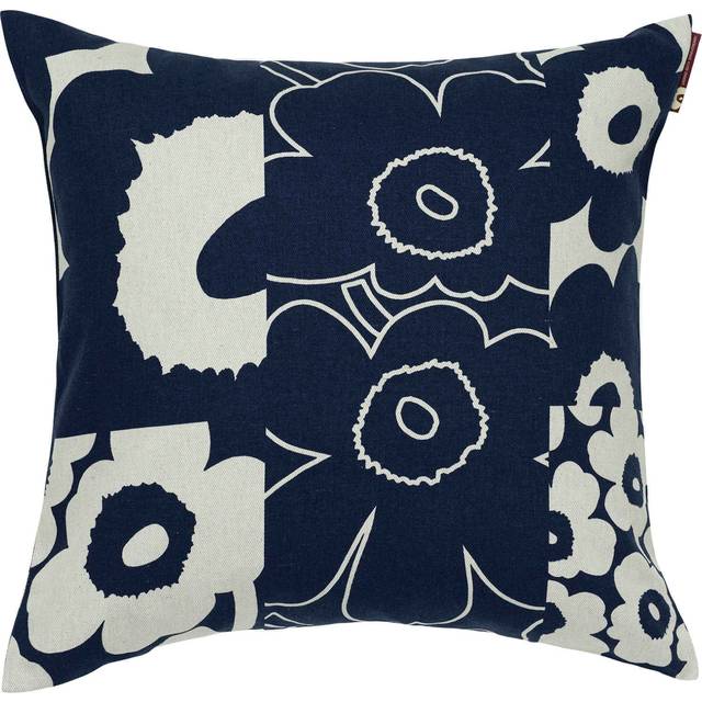 Marimekko Unikko kollaasi kuddfodral 50x50 cm Linen-dark blue - Beige