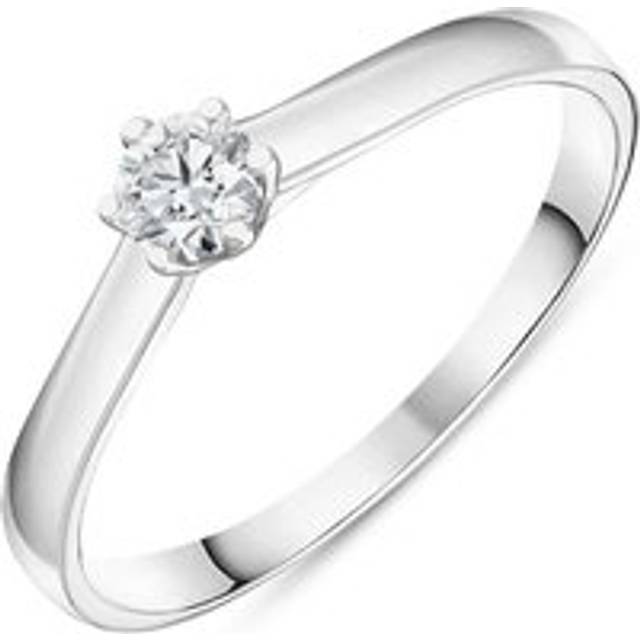 18ct White Gold Brilliant Cut Diamond Trellis Set Solitaire Ring