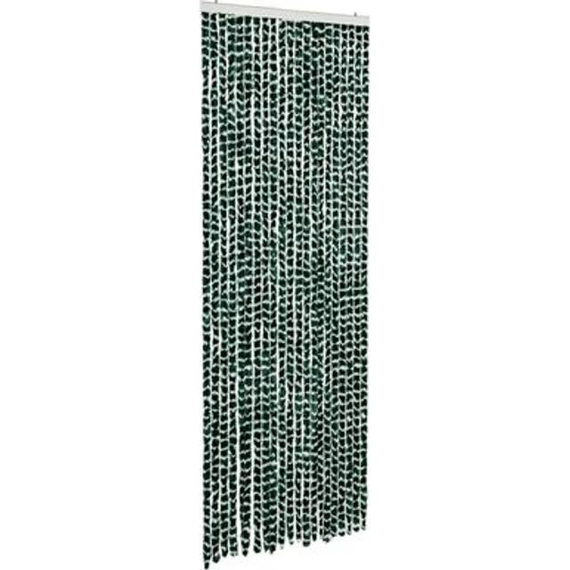 vidaXL Fly Curtain Green and White 90x200 cm Chenille