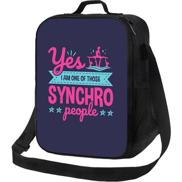 Kids Lunch Bag Synchronized Swimming Yes I Am One Of Those Synchro People Insulated Tote Box for Girls Boys Back to School