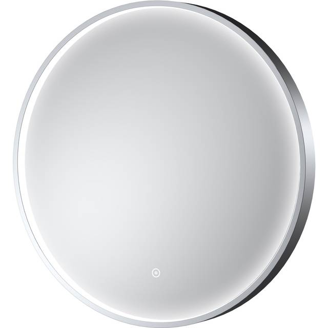 nuie Polished Chrome Frame LED Mirror - 600mm - Chrome, Silver