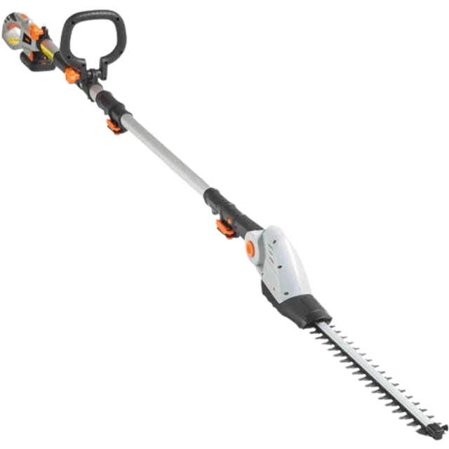 VonHaus Cordless Pole Hedge Trimmer w/ 20V Battery/Charger, Orange