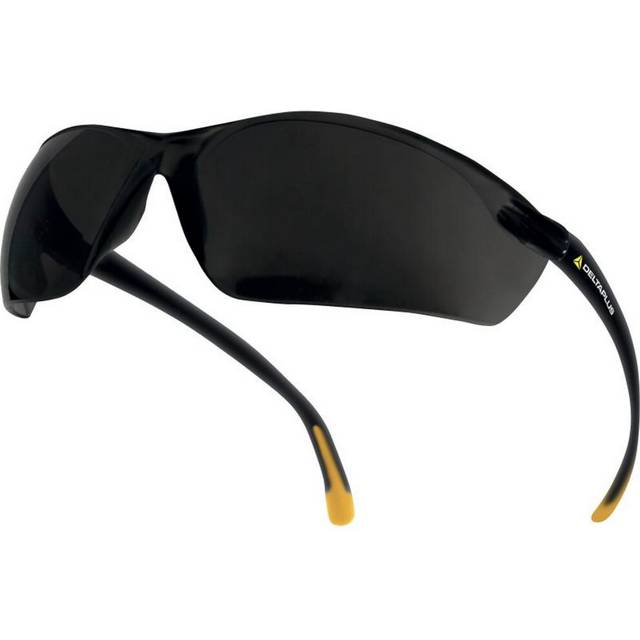 (One Size, Smoke) Delta Plus Meia Polycarbonate Lens Work Safety Glasses