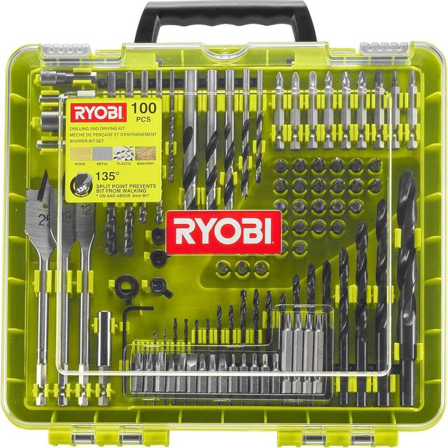 Ryobi Rakdd100 100-Piece Drill Bit + Driving Kit - One Colour