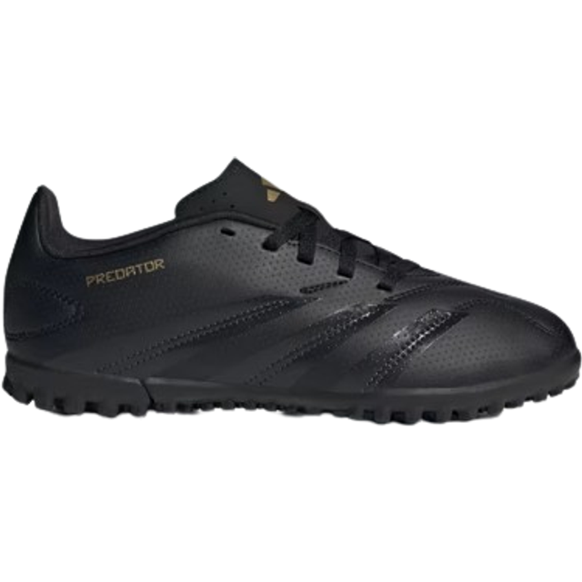 adidas Unisex – Barn Predator Club Junior Football boots Turf, Core Black/Carbon/Gold Metallic, 30 1/2 EU