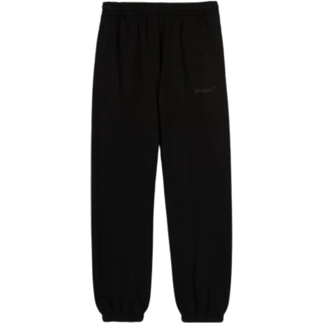 Off-White Mens Diag Tab Slim Black Sweat Pants Cotton - Size Large