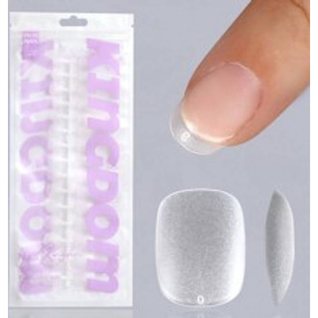 120 st/ask mjuka gel helskyddande lösnaglar toppförlängning korta runda akryl no-show frostade press-on naglar nageltillbehör naglar - Genomskinlig