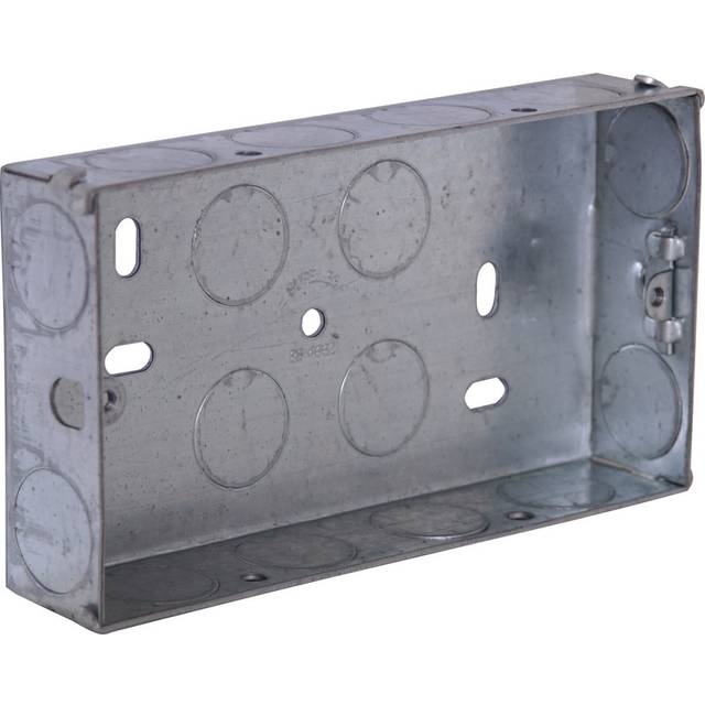 Made4Trade Metal Back Box 2 Gang 25mm Trade Pack (10 Pack) Steel