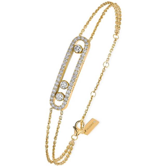 Messika Yellow Gold and Diamond Move Classique Pavé Bracelet - One size
