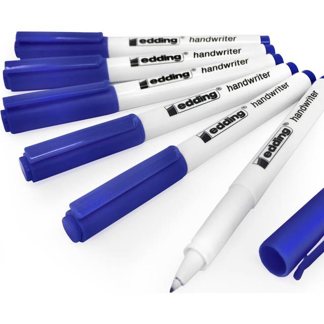 Edding Handwriter Handwriting Pen Ã¢â¬â Blue Ink Ã¢â¬â 0.6mm - Pack of 6