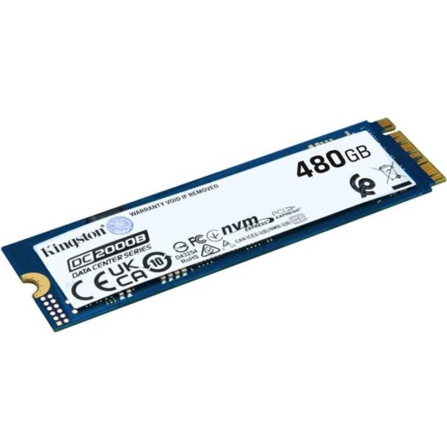 Kingston Data Center DC2000B - SSD - Enterprise - 480 GB - inbyggd - M.2 2280 - PCIe 4.0 x4 (NVMe)