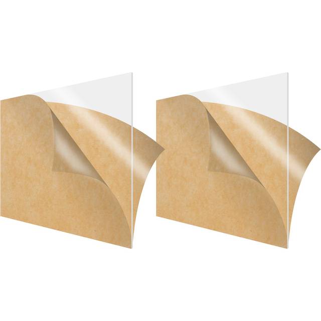 SimbaLux Acrylic Sheet Clear Cast Plexiglass 12  x 12  Square Panel 1/8  Thick (3mm) Pack of 2 Transparent Plastic Plexi Glass Board with Protective P