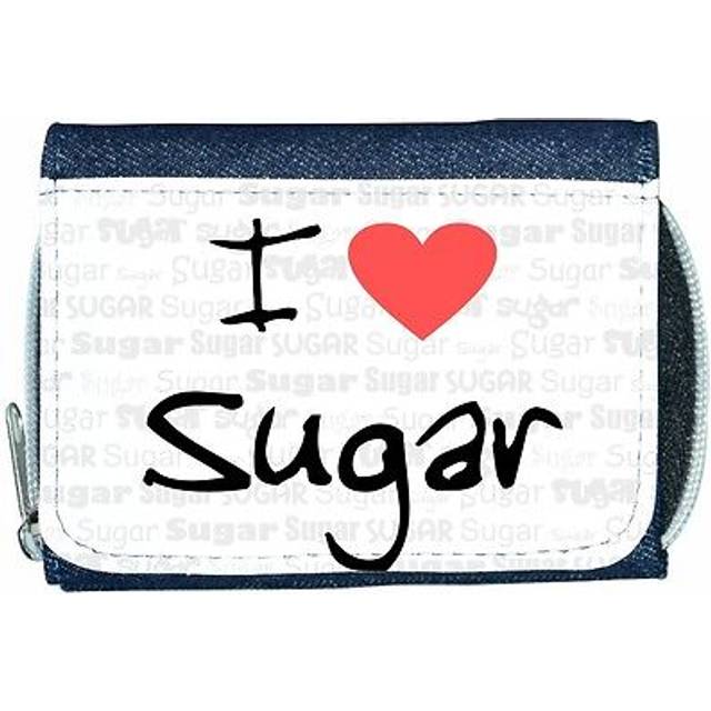 I love heart sugar denim wallet