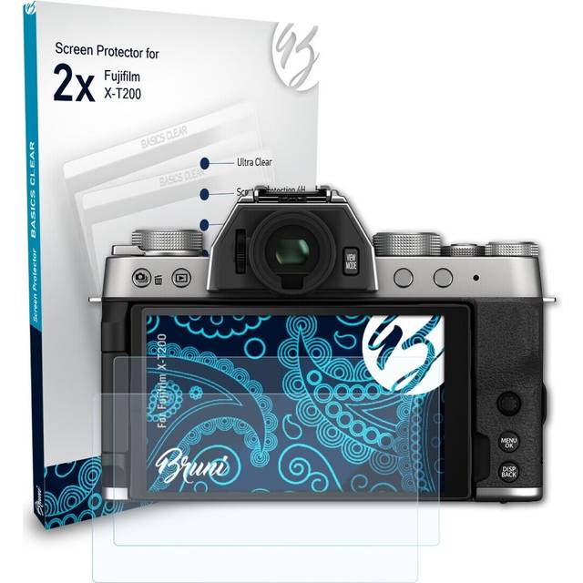 Bruni 2x protective film for fujifilm x-t200 screen protector screen protection