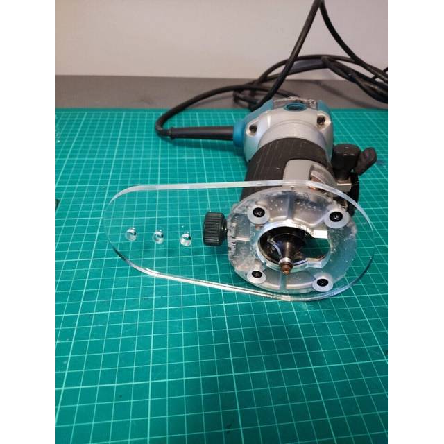 Super extra strong extended router base plate for makita trimmer 18v 8mm acrylic