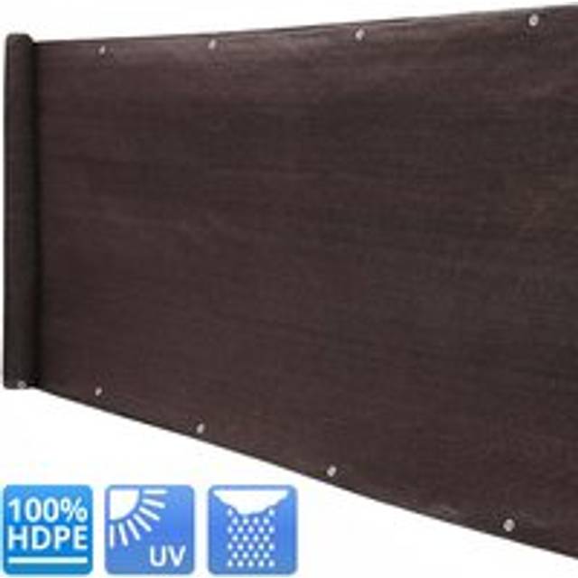 200g/m² Garden Privacy Shade Net Wall Screening Netting Balcony Windbreak Fence, Brown 1x50M