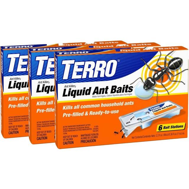 Terro T302 PreFilled Liquid Ant Killer II, 3-Packs of 6 Baits Each