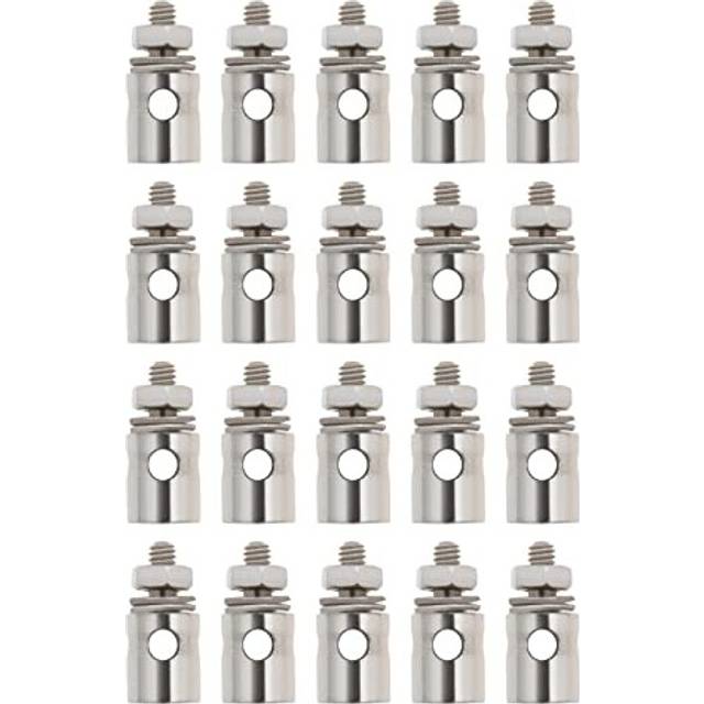 20PCS 2.1mm Hole Diameter Pushrod Servo Connector Linkage Stoppers Adjusters Fit for 1.8-2.0mm Steel Wire for RC Model Car Airplane Helicopter