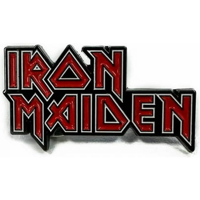 Iron Maiden 873053 Iron Maiden Logo Lapel Pin, Black & Red