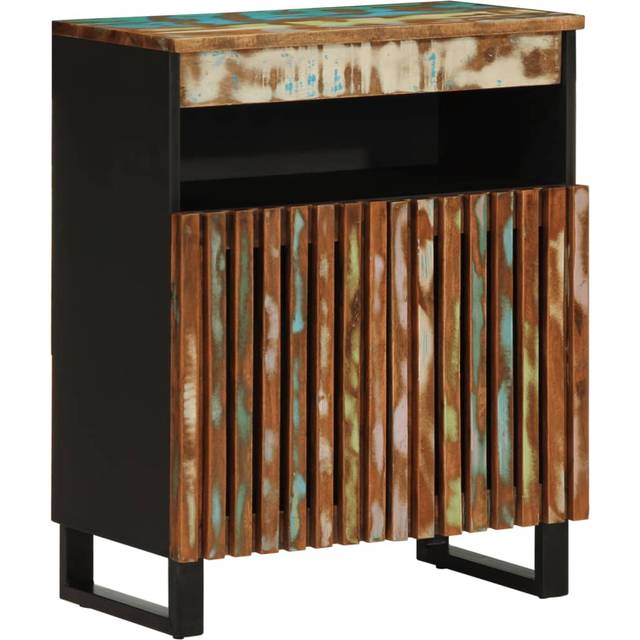 vidaXL Sideboard 60x34x75 cm Solid Wood Acacia - Multicolour