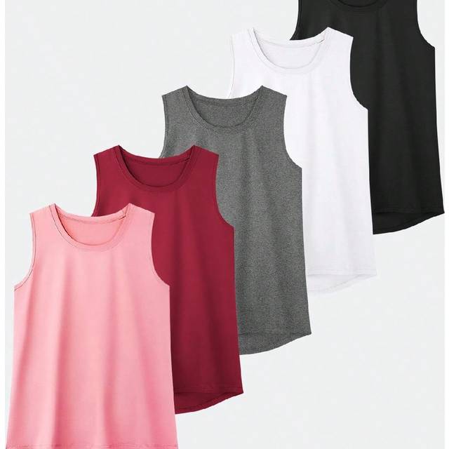 TELALEO 5 Pack Workout Tank Tops For Women Sleeveless Athletic Yoga Gym Tank Tops Quick Dry Loose Fit Sports Shirts