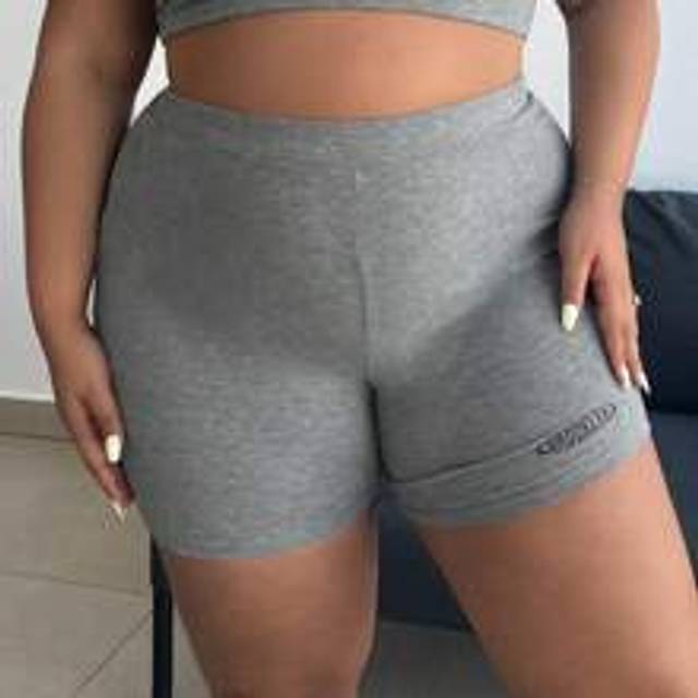 Tighta shorts för sport och fritid för kvinnor i plusstorlek - Mörkgrå (0XL,1XL,2XL,3XL,4XL)